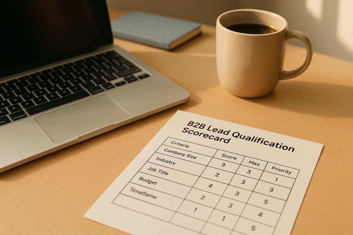 B2B Lead Qualification Scorecard