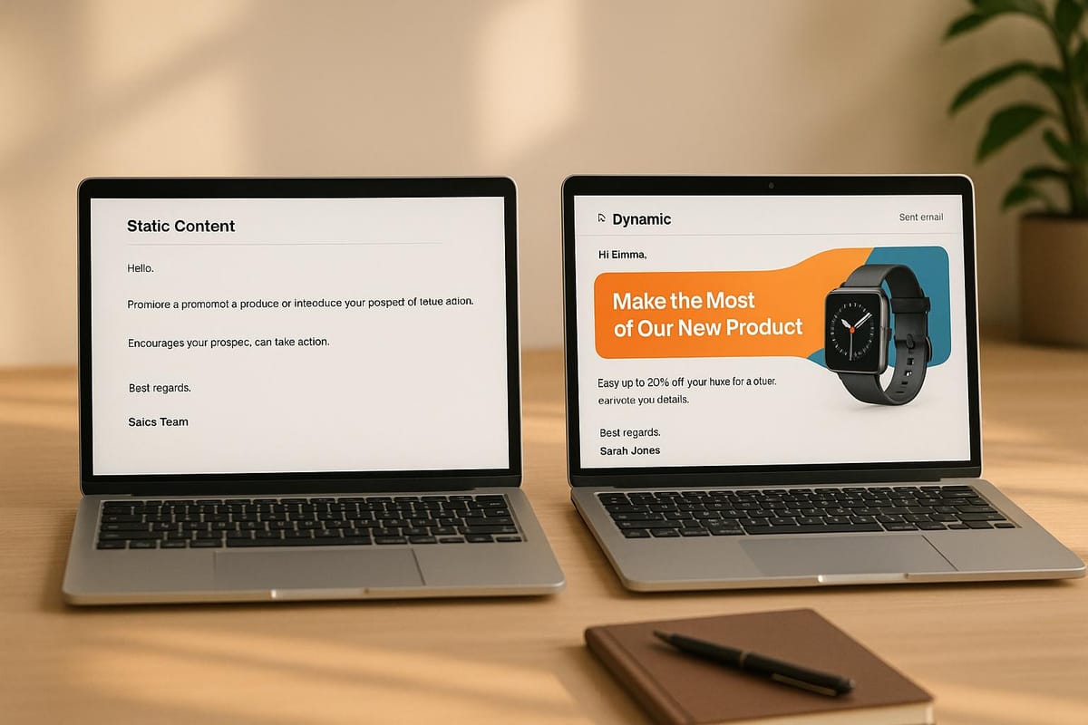 Dynamic Content vs. Static Content in Sales Emails