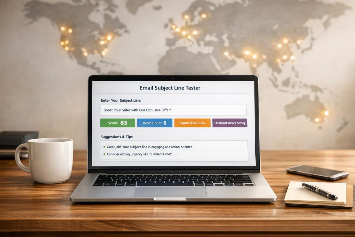 Global Sales Email Subject Line Tester
